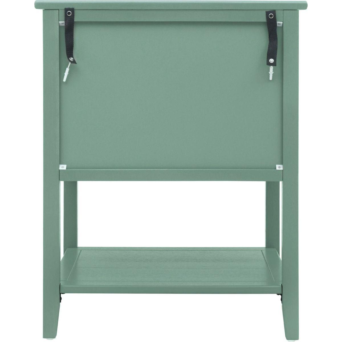 2 Drawer Side Table, American Style, End Table, Suitable for Bedroom, Living Room, Study