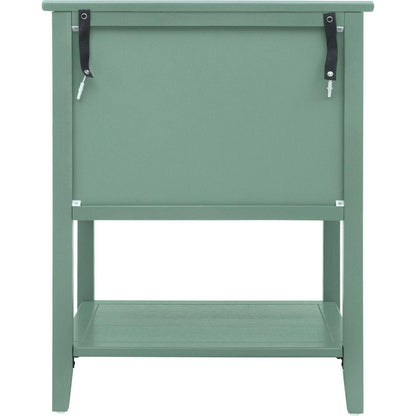 2 Drawer Side Table, American Style, End Table, Suitable for Bedroom, Living Room, Study