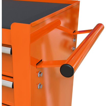 4 DRAWERS MULTIFUNCTIONAL TOOL CART WITH WHEELS-ORANGE