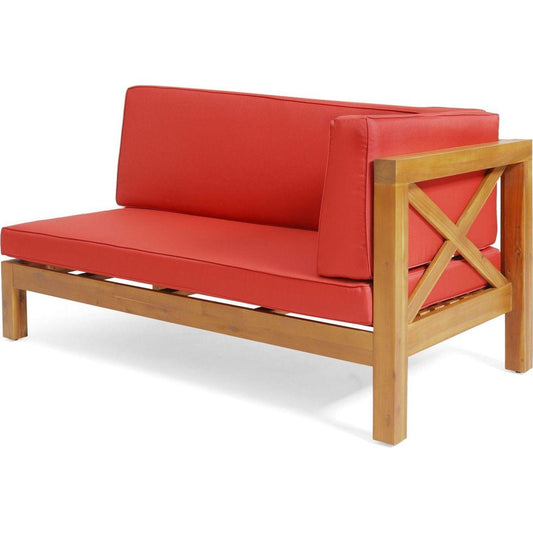 BRAVA X-BACK RIGHT CORNER BENCH, RED