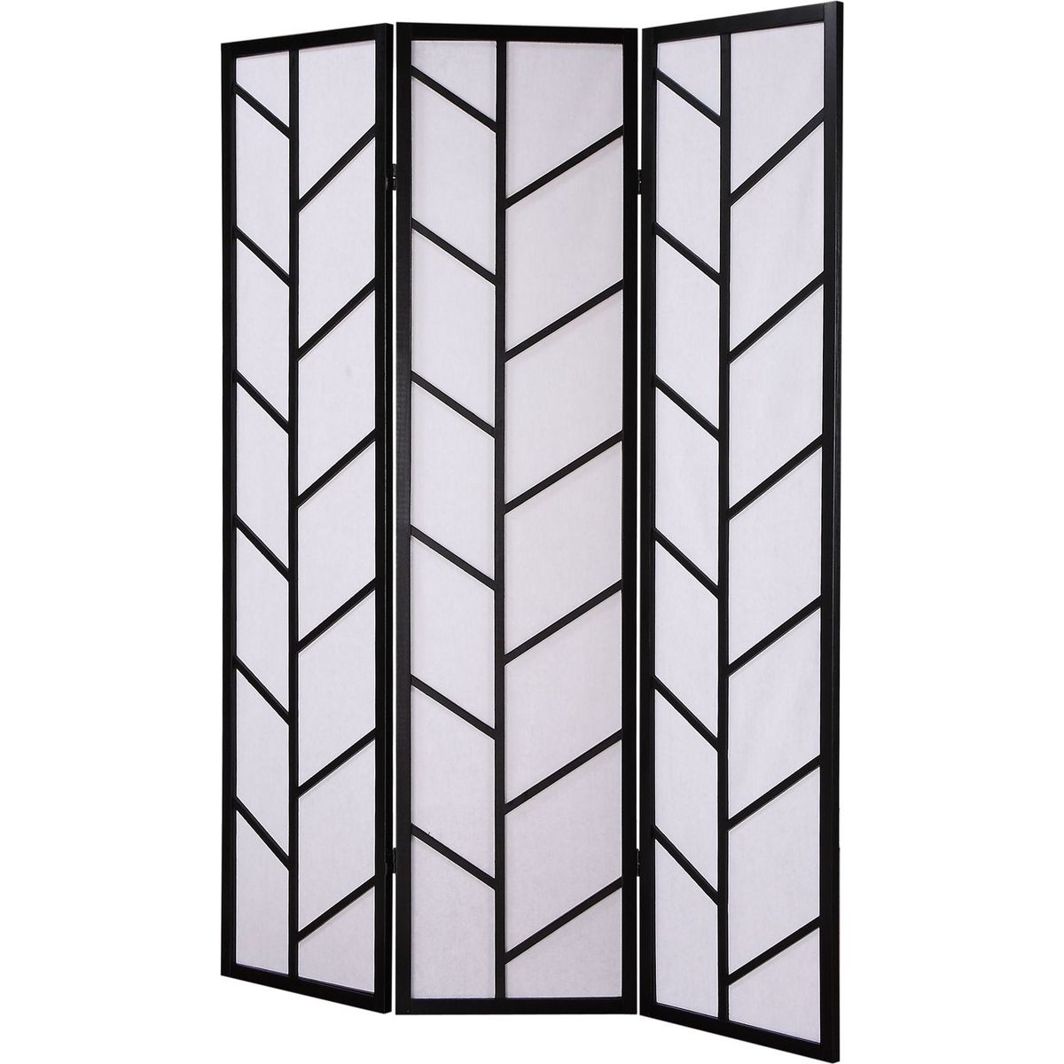 3-Panel Climbing Screen Room Divider, Black