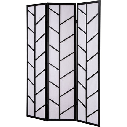 3-Panel Climbing Screen Room Divider, Black