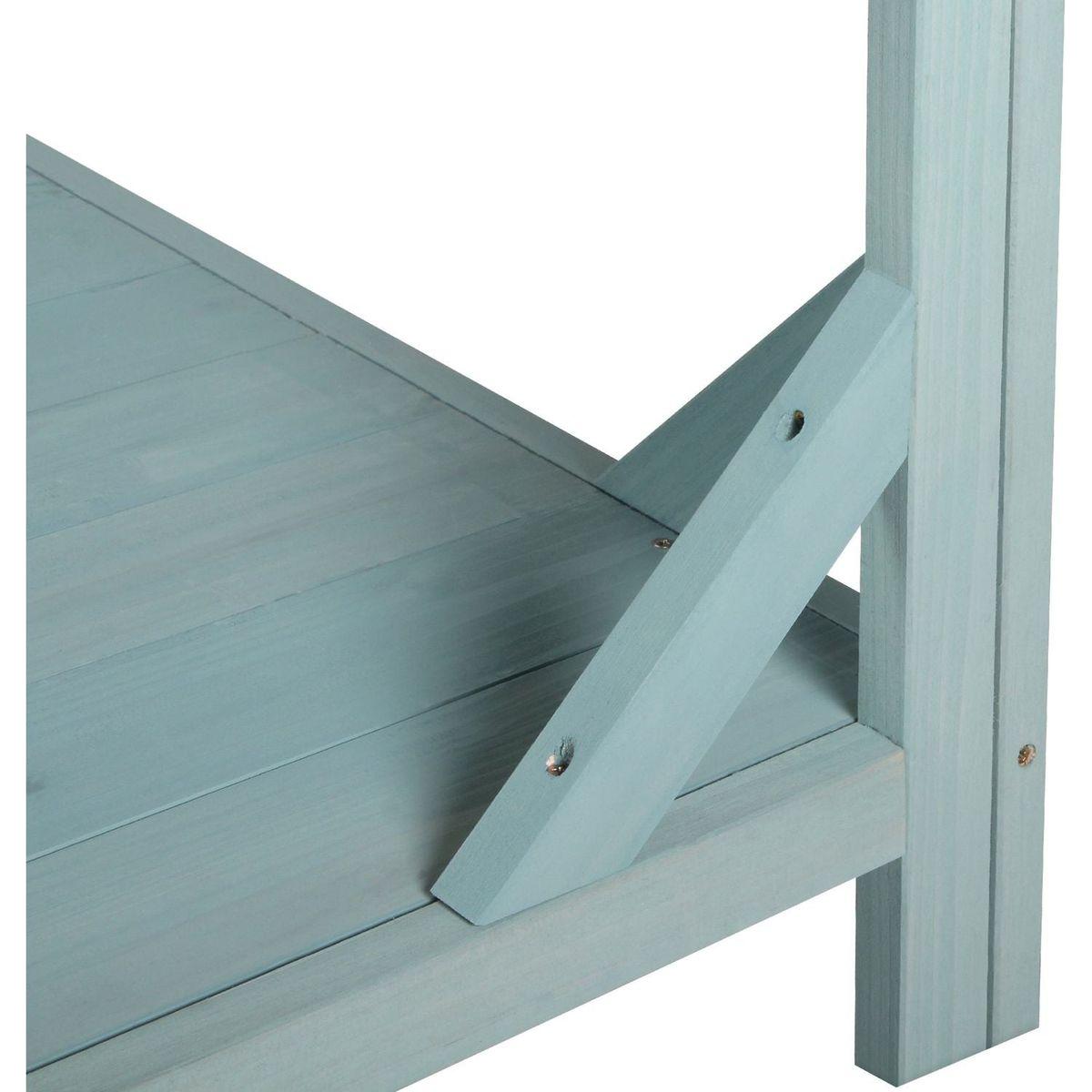 65" Large Wooden Farmhouse Rustic Outdoor Potting Bench Table, Patio Workstation, Garden Potting Bench with 4 Storage Shelves and Side Hook,Green