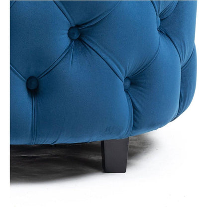 Accent Chair / Classical Barrel Chair for living room / Modern Leisure Sofa Chair (Blue)