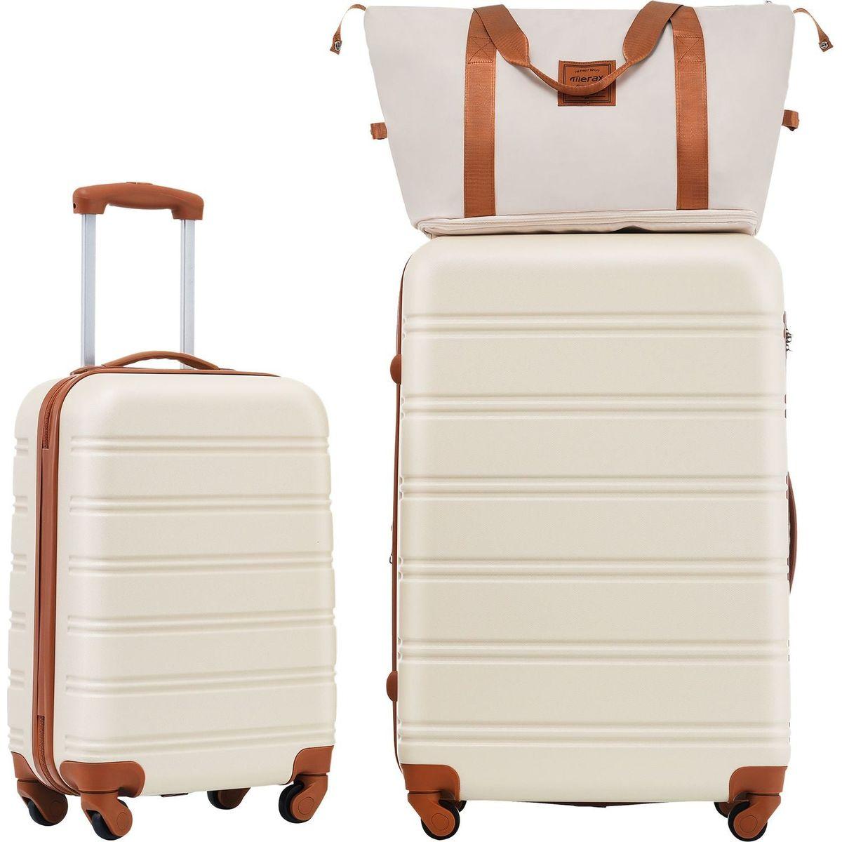 Hardshell Luggage Sets 2Pcs + Bag Spinner Suitcase with TSA Lock Lightweight 20" + 28"
