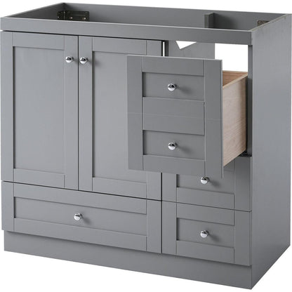 [Cabinet Only] 36" Gray Bathroom Vanity(Sink not included)