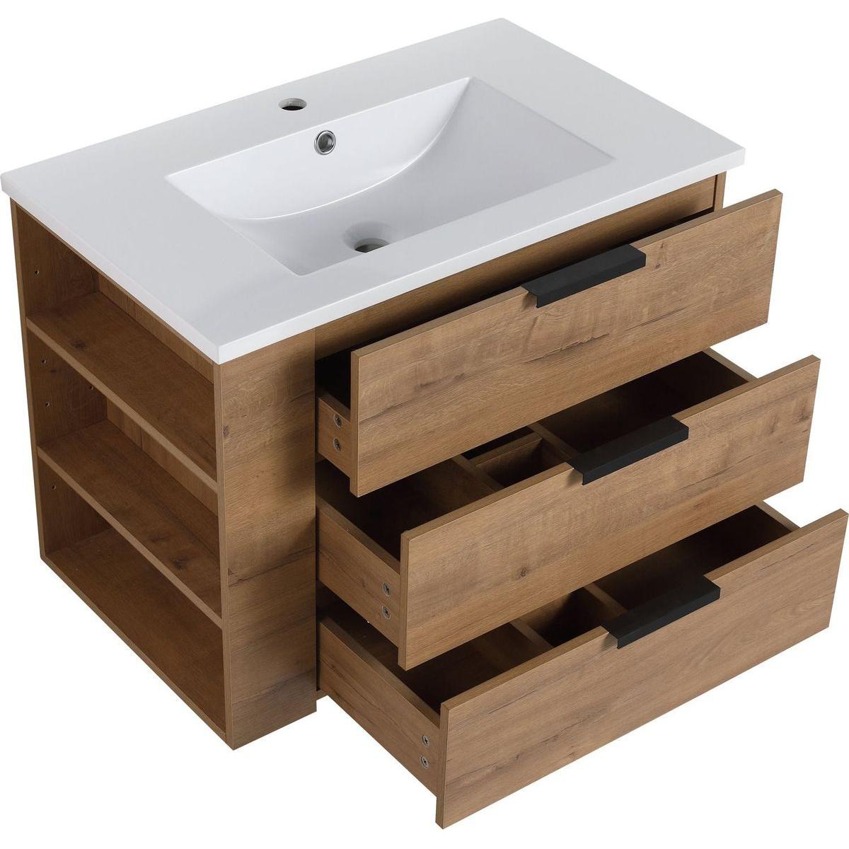 30 Inch Bathroom Vanity With Top(GGRB3020MOWH)