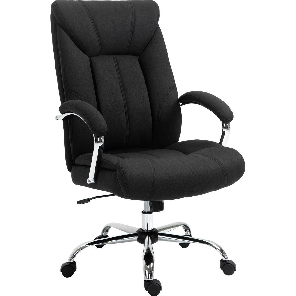 Vinsetto High Back Home Office Chair, Computer Desk Chair with Lumbar Back Support and Adjustable Height, Black