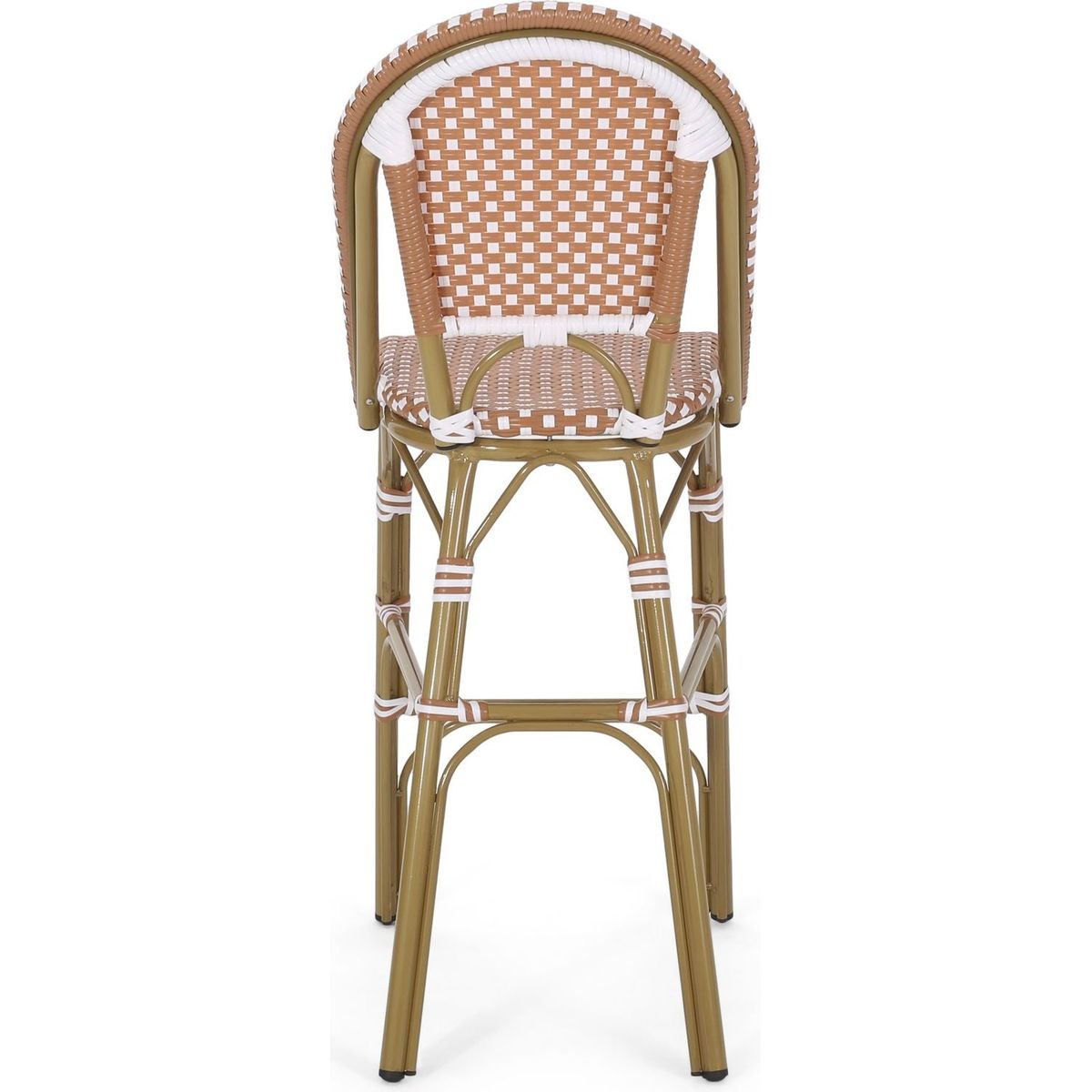 Wicker Bar Stool with Aluminum Frame (Set of 2)