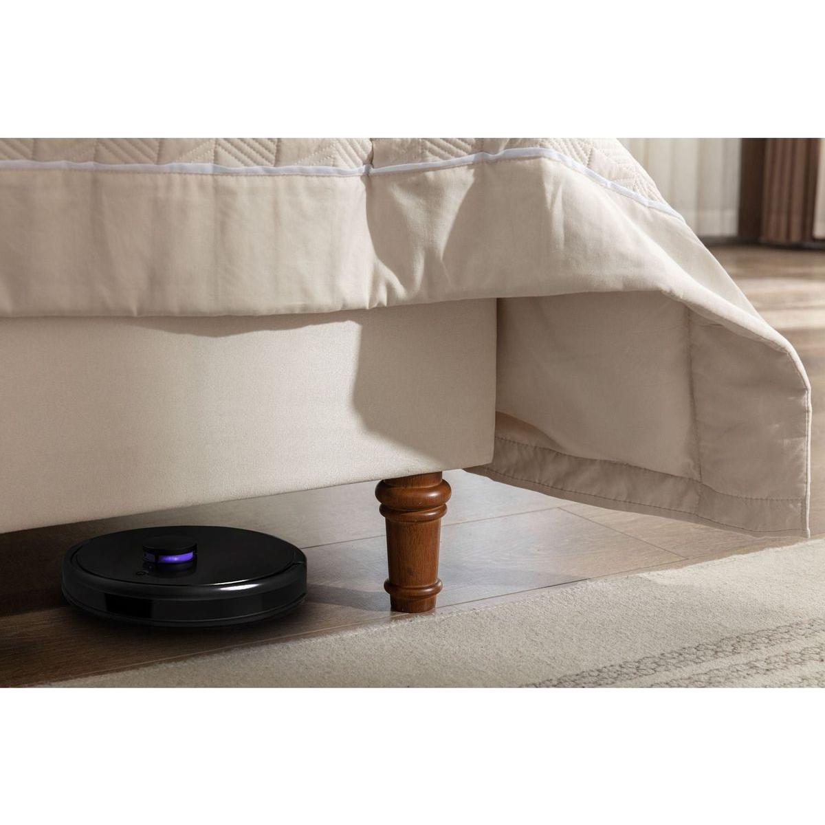 Upholstered Queen Bed / 54" High Headboard / Traditional Hand Buttoned Tufting / Nailhead Trim Wingback / No Box Spring Needed / Easy Assembly / Ivory Velvet