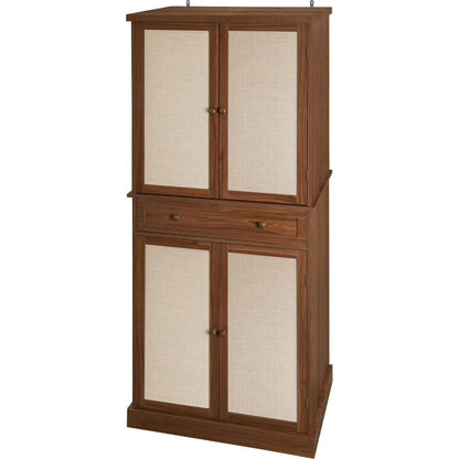 4 Door Cabinet with 1 Drawer, with 4 Adjustable Inner Shelves, Storage Cabinet