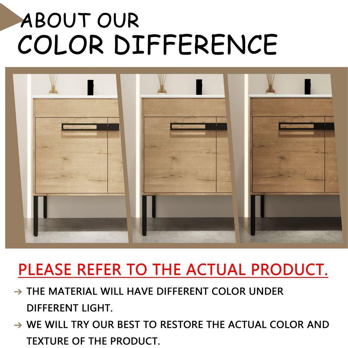 30 Inch Freestanding Bathroom Vanity or Floating is Optional Conversion.30x18-00330IMO-1(KD-Packing) Only Including Vanity