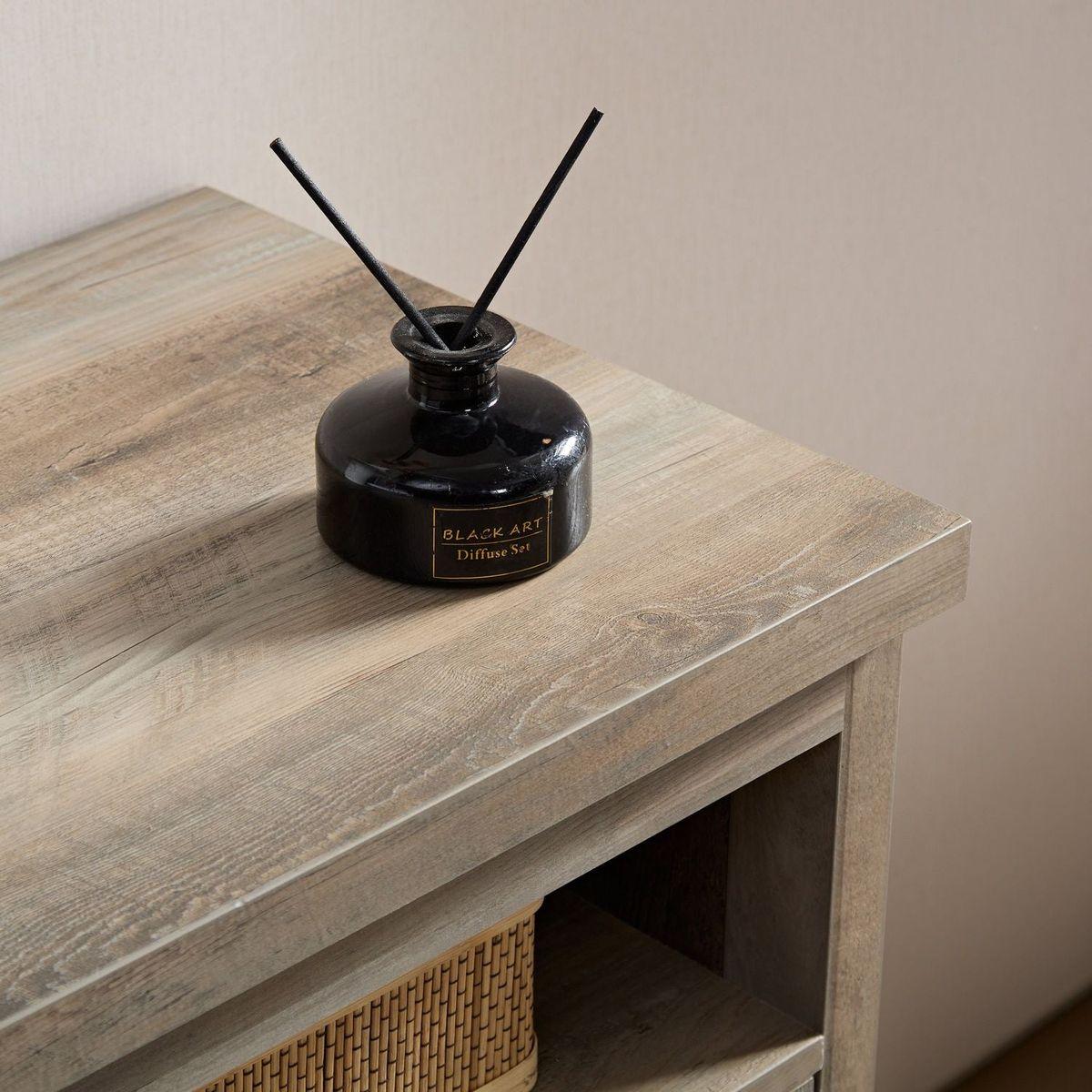 Farmhouse Barn door TV Media Stand Modern Entertainment Console for TV Up to 65" with Open and Closed Storage Space, Gray Wash, L57.87xW15.75xH30.31