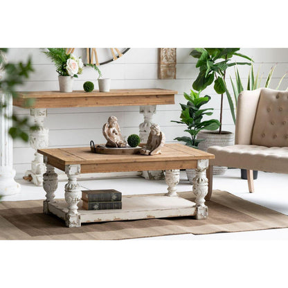 47" x 27.5" x 20" Rectangle Coffee Wooden Coffee Table, French Country Coffee Table