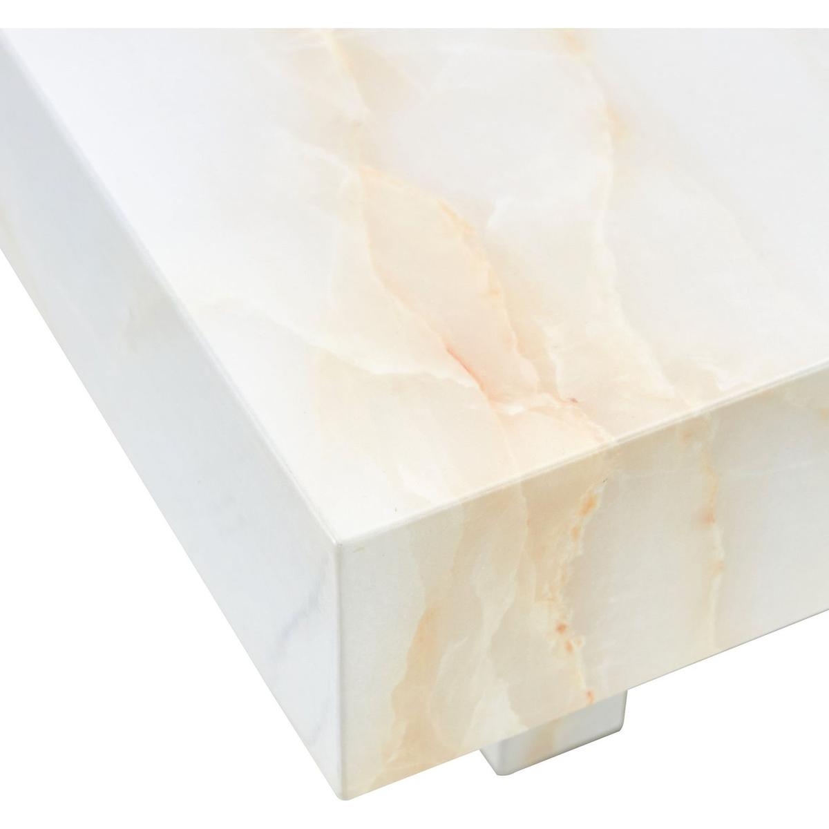 A modern and practical coffee table with imitation marble patterns, made of MDF material. The fusion of elegance and natural fashion 31.4"x 31.4"x 12 "