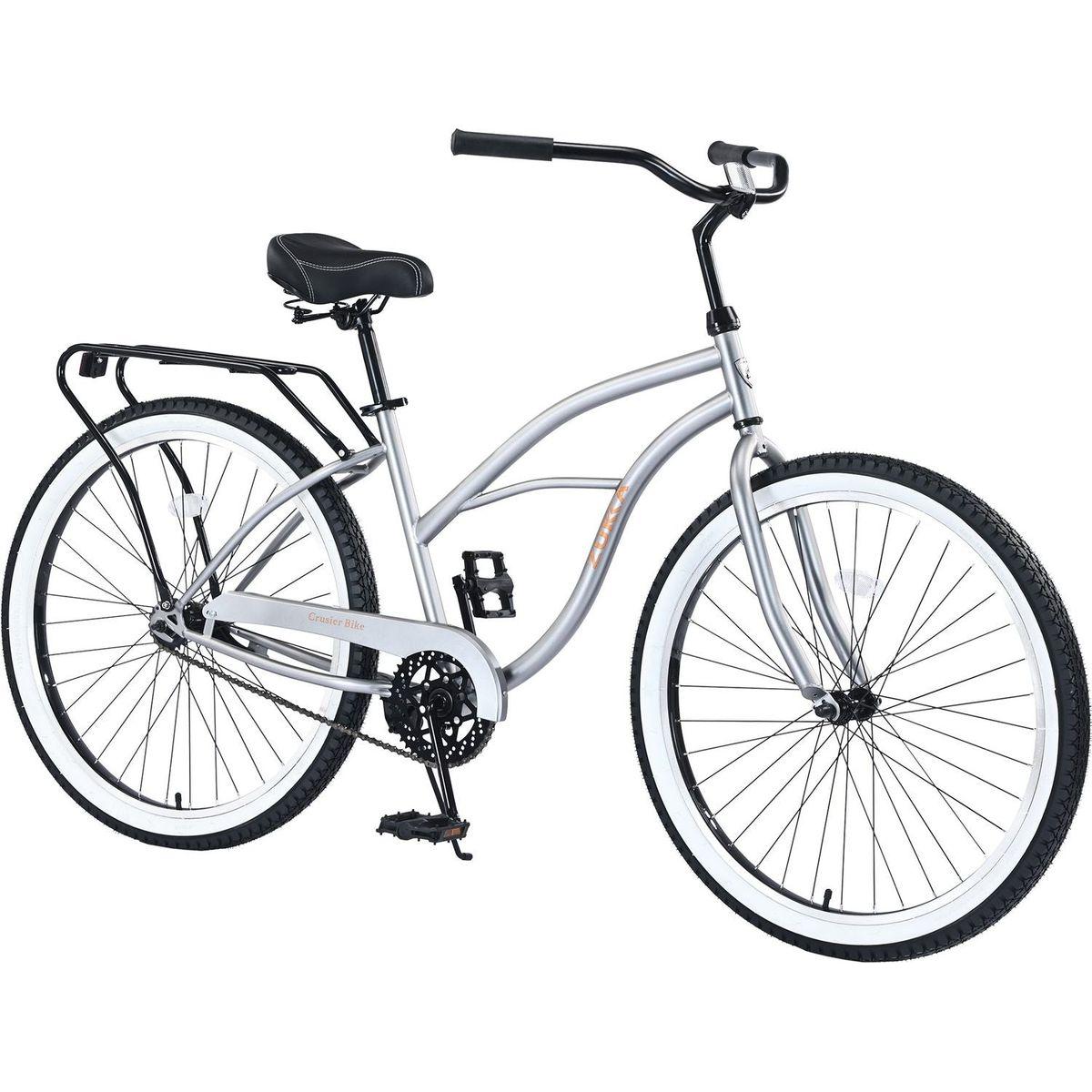 Single Speed Bicycles 26"Inch,Steel Frame, Wide Wheels for Stability, Rear Coaster Brakes,Multiple Colors Men's Beach Cruiser Bike