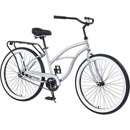 Single Speed Bicycles 26"Inch,Steel Frame, Wide Wheels for Stability, Rear Coaster Brakes,Multiple Colors Men's Beach Cruiser Bike