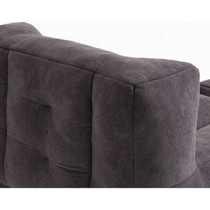 Fluffy bean bag chair, comfortable bean bag for adults and children, super soft lazy sofa chair with memory foam and ottoman, indoor modern focus bean bag chair for living room, bedroom, apartment