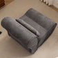 Soft Pellet Velvet Recliner - Comfortable Lounge Chair with Waist Pack Padding, Modern Design, Ideal for Living Room, Bedroom or Office - Dark Gray