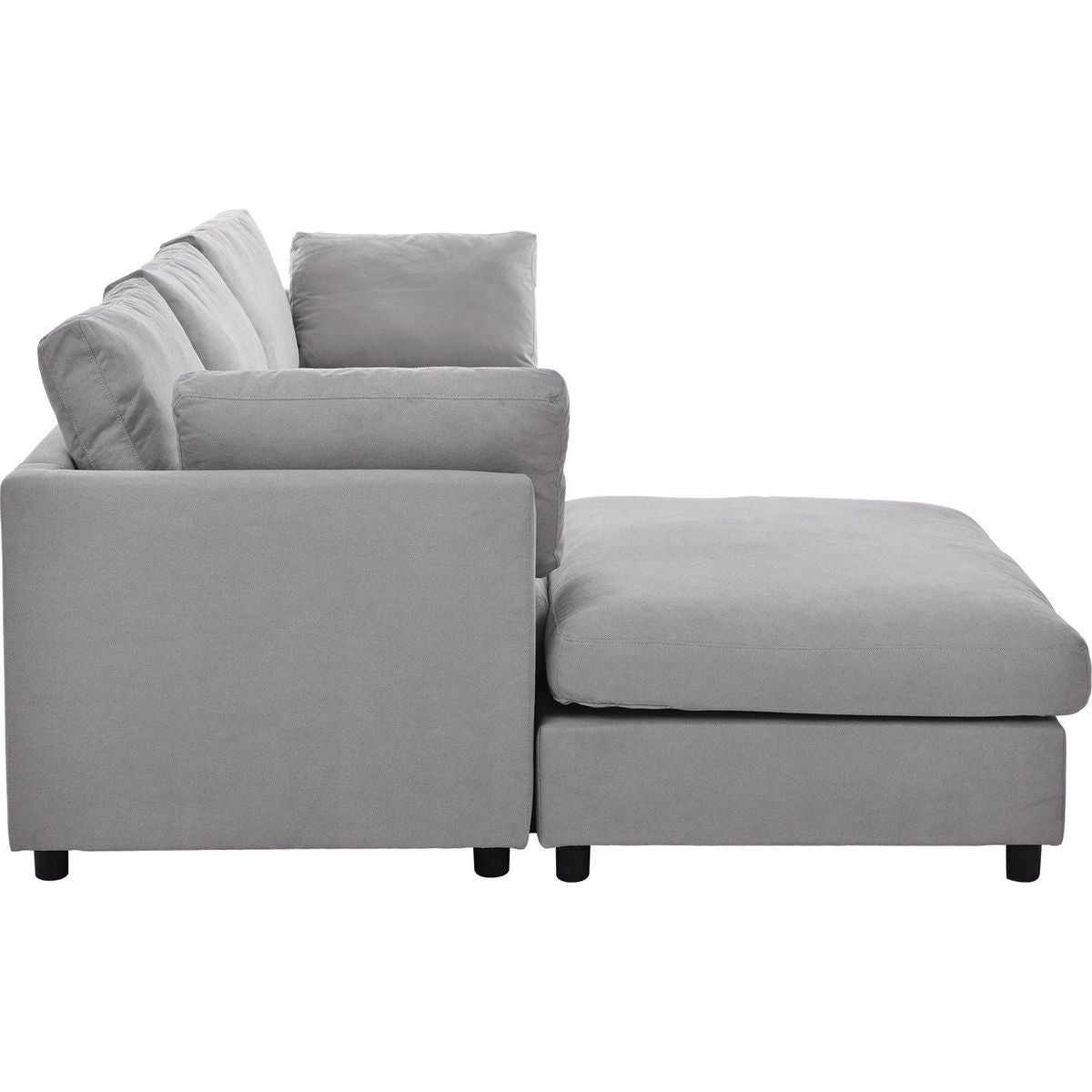 Upholstery Convertible Sectional Sofa, L Shaped Couch with Reversible Chaise