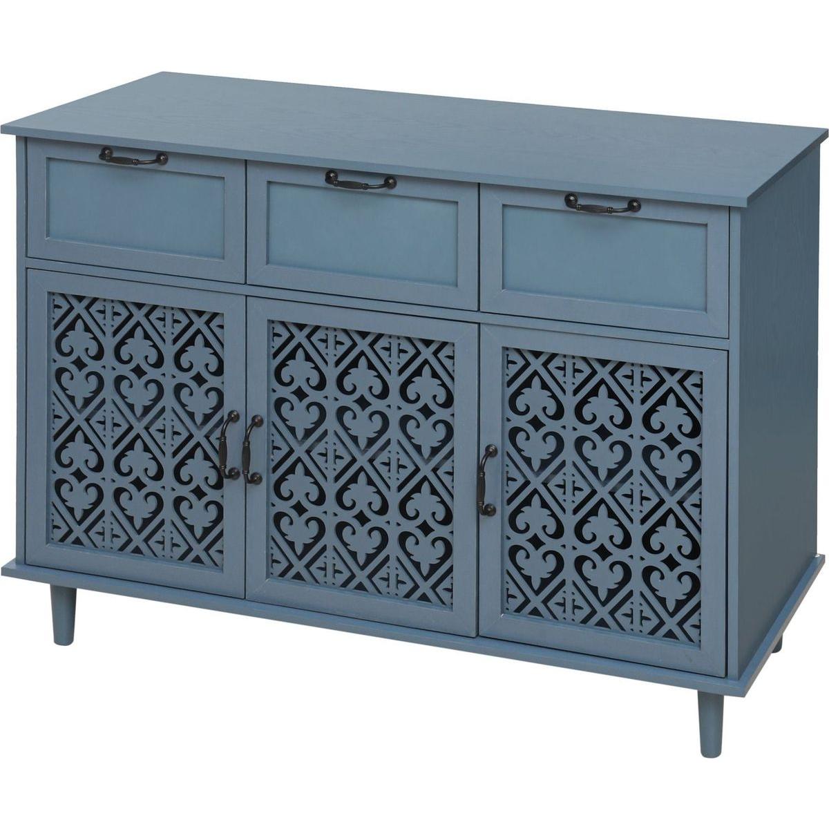3 Door 3 Drawer Cabinet, American Furniture, Suitable for Bedroom, Living Room, Study - Streamdale Furniture