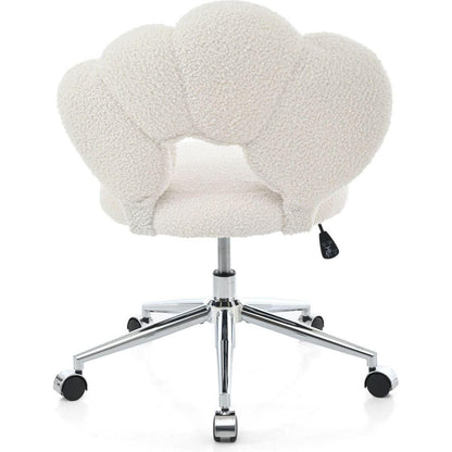 360Swivel Height Adjustable,Swivel Chair,Teddy fabric,home office chair