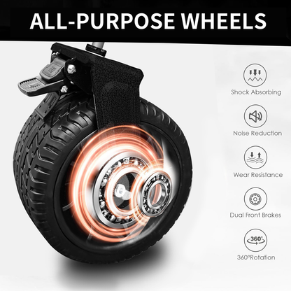 Collapsible Folding Wagon, Push Pull Foldable Beach Wagon Cart