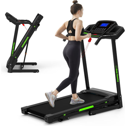 Foldable Treadmill with Incline, Folding Treadmill for Home Electric Treadmill Workout Running Machine, Handrail Controls Speed, Pulse Monitor,APP
