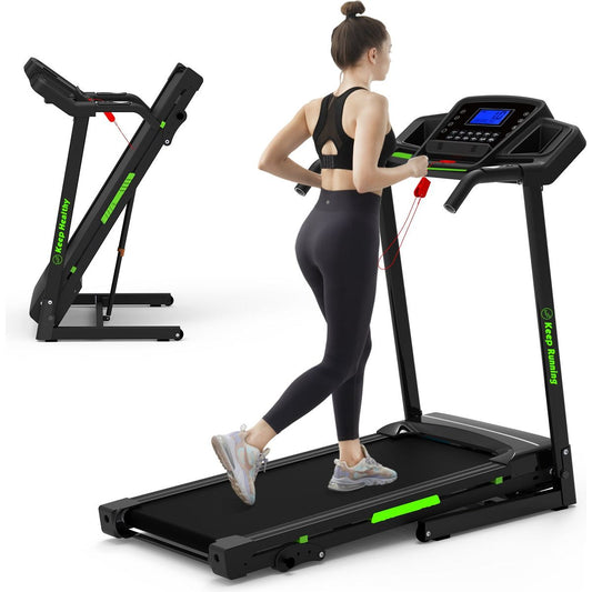 Foldable Treadmill with Incline, Folding Treadmill for Home Electric Treadmill Workout Running Machine, Handrail Controls Speed, Pulse Monitor,APP