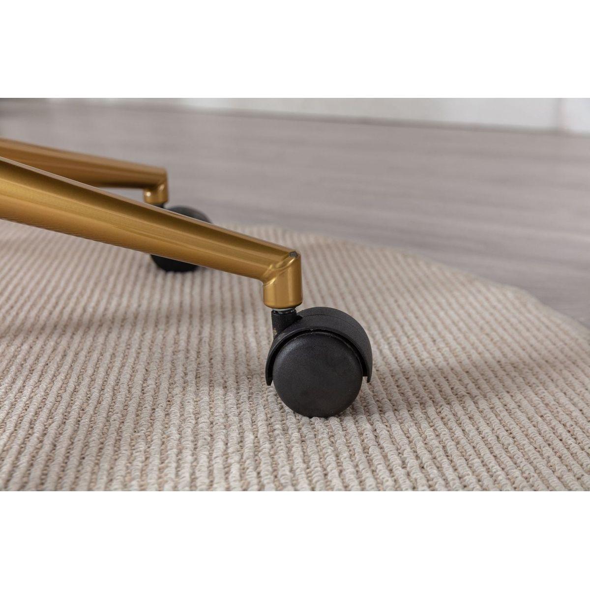 Modern Faux fur home office chair, fluffy chair for girls, makeup vanity Chair with Gold Plating Base