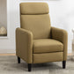 Modern Artistic Color Design Adjustable Recliner Chair PU Leather for Living Room Bedroom Home Theater, Mustard Green