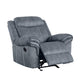 Zubaida Glider Recliner, 2-Tone Gray Velvet