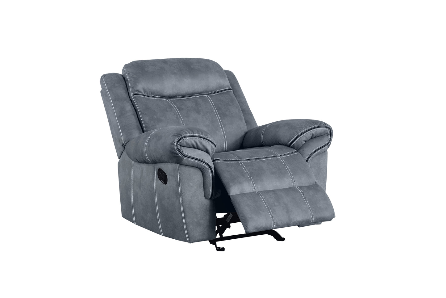 Zubaida Glider Recliner, 2-Tone Gray Velvet