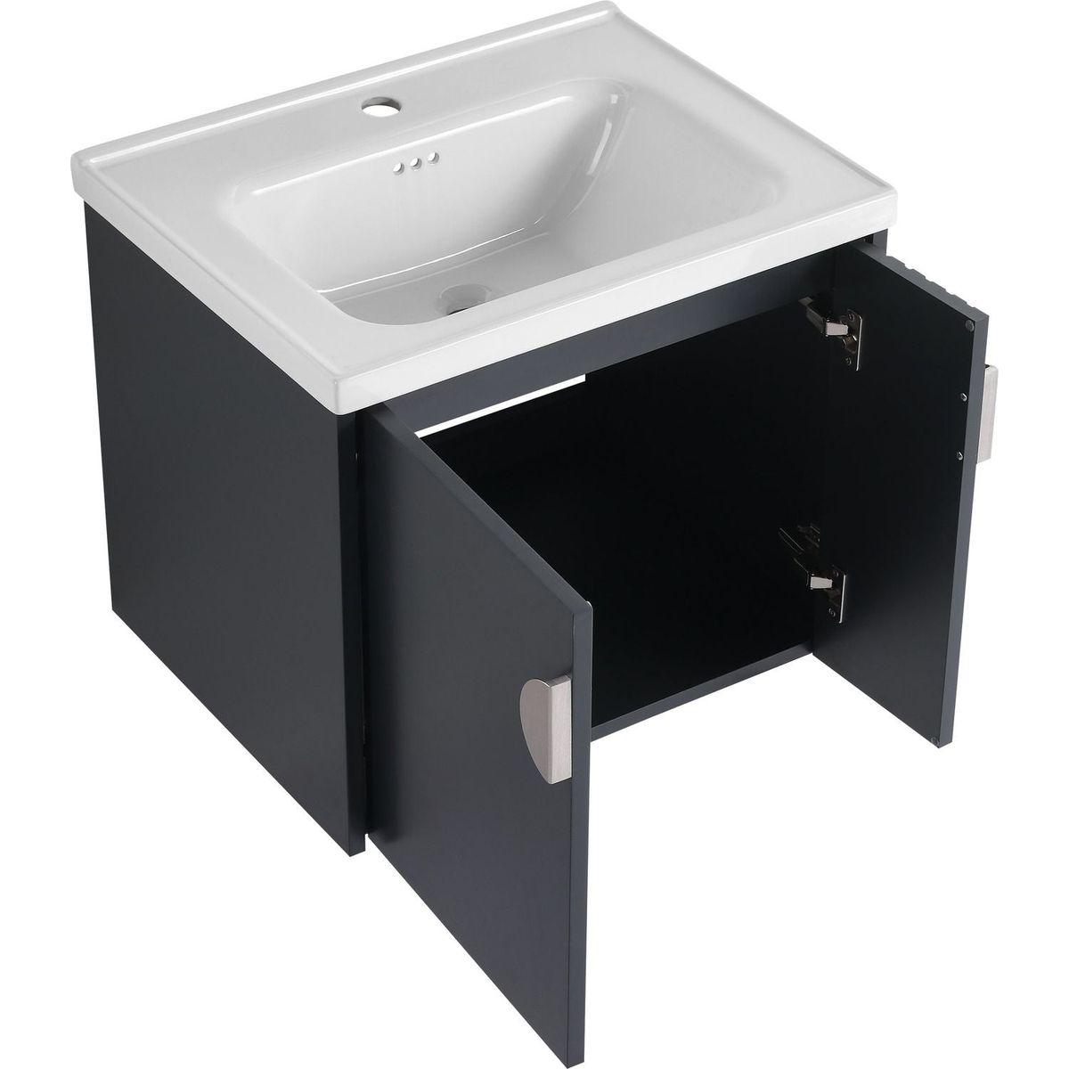 24 Inch Bathroom Vanity with Sink, For Small Bathroom, Bathroom Vanity with Soft Close Door