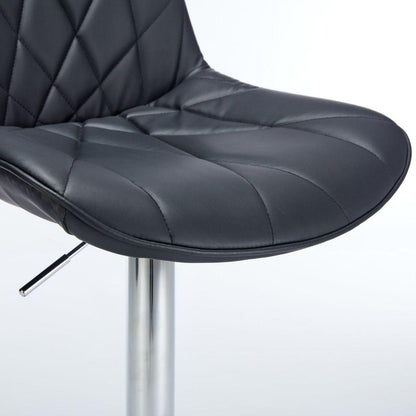 Counter Height Bar Stools Kitchen Island Barstools Adjustable Swivel Counter Stool Bar Height Island Chairs with Back,Set of 2, Black