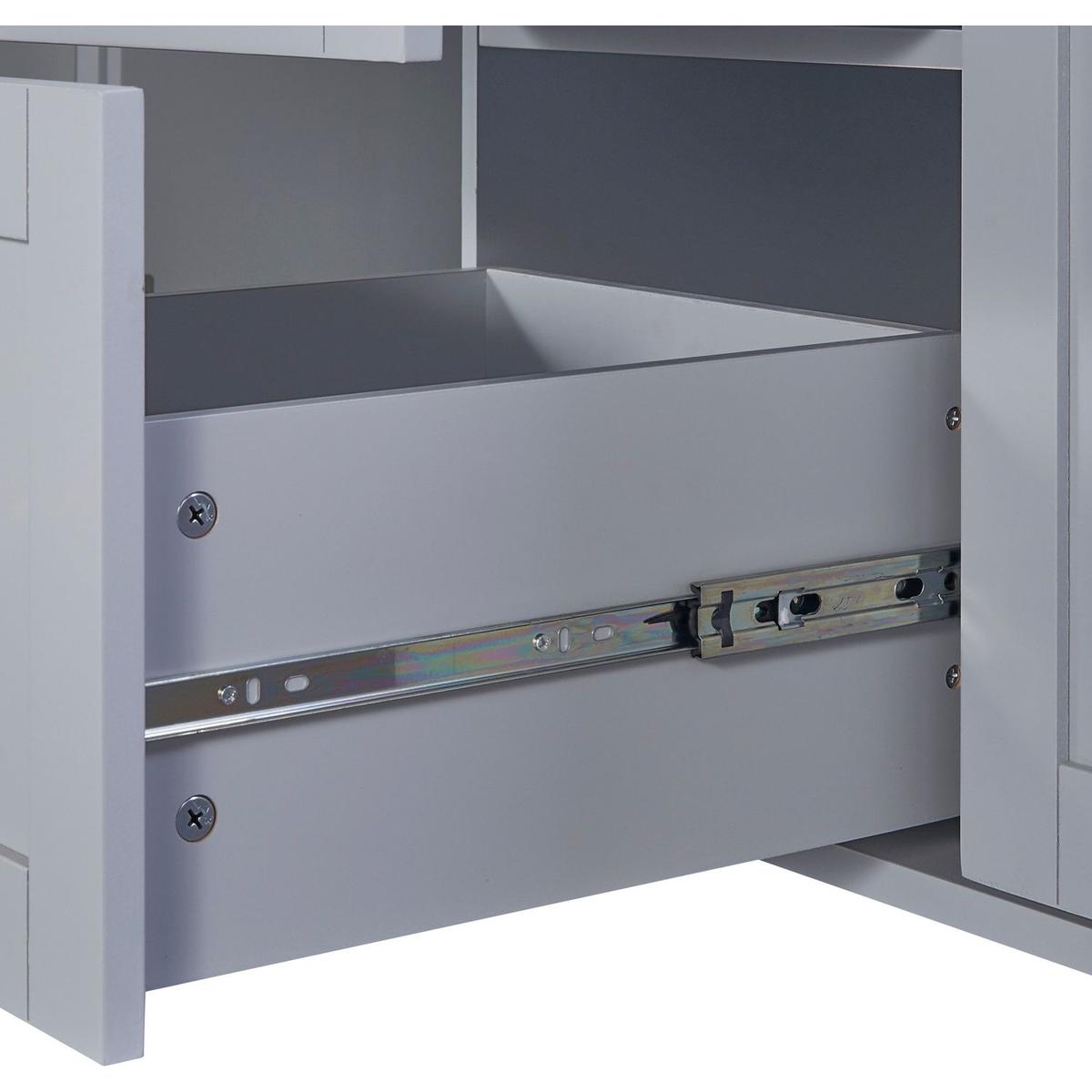 Rolling Kitchen Island with Storage, Kitchen Cart with Rubber Wood Top, 3 Drawer, 2 Slide-Out Shelf and Internal Storage Rack, Kitchen Island on Wheels with Spice Rack & Tower Rack, Grey Blue