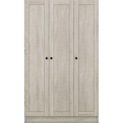 3-Door Shutter Wardrobe with shelves, Gray