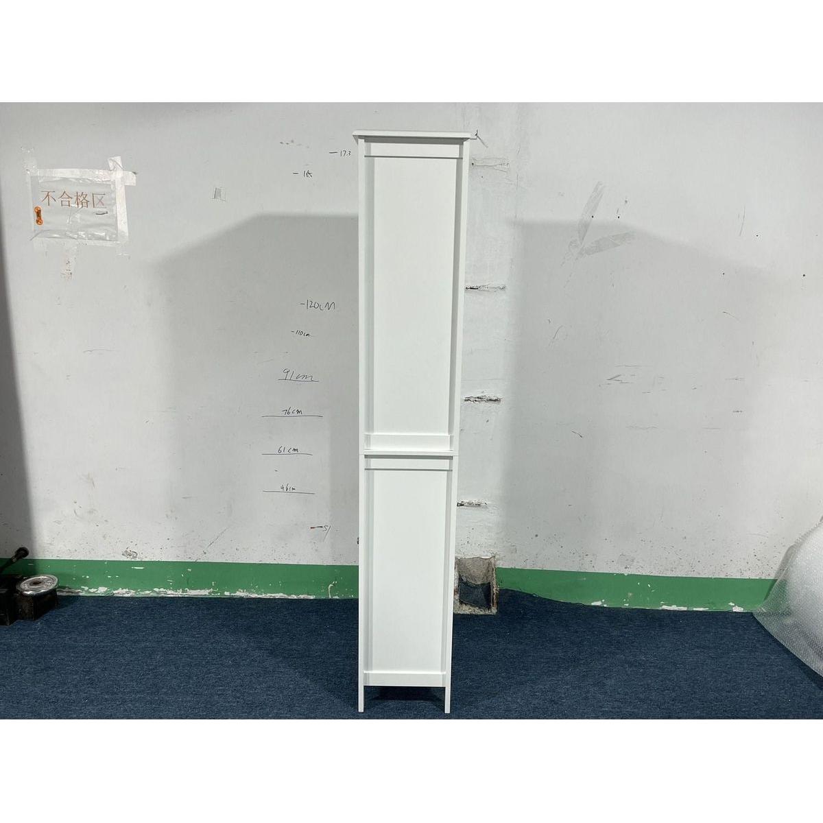 66.92" Tall Bathroom Storage Cabinet with Adjustable Shelves,1 Doors Freestanding Cabinet with Anti-Tip, Open compartments, for Home, Small Spaces, Bathroom,Kitchen, Living Room, White