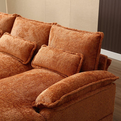 Modern Large chenille Fabric U-Shape Sectional Sofa