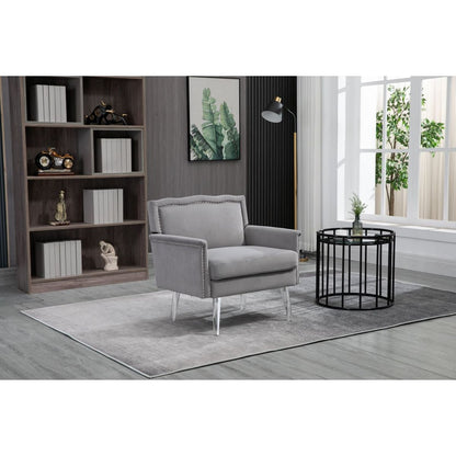 Accent Chair, Living Room Chair / leisure single sofa with acrylic feet