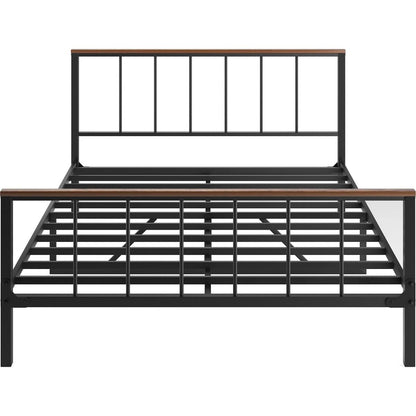Metal Platform Bed frame with Headboard and Footboard,Sturdy Metal Frame, No Box Spring Needed(Full)