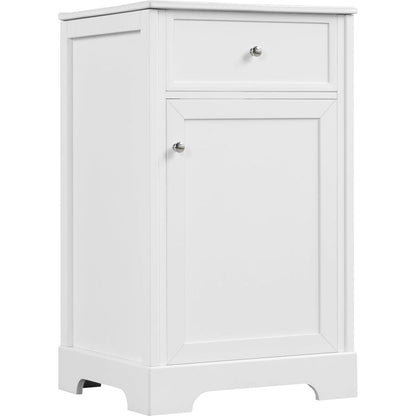 20" Bathroom Vanity with Sink, Bathroom Cabinet with Soft Closing Door, Storage Rack and Adjustable Shelve, White