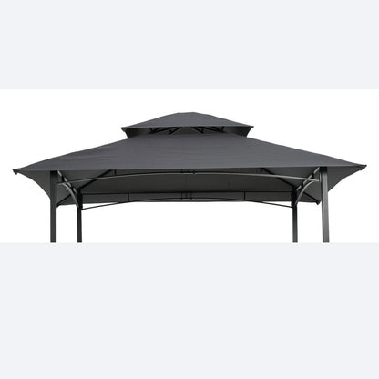 8x5Ft Grill Gazebo Replacement Canopy,Double Tiered BBQ Tent Roof Top Cover - Streamdale Furniture