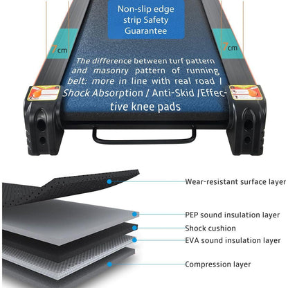 Folding Electric 3.5HP Treadmill With Incline Medium Running Machine Motorised LCD Gym 330lbs Folding Treadmill Electric Motorized Power 14.8KM/H Running Fitness Machine Gym