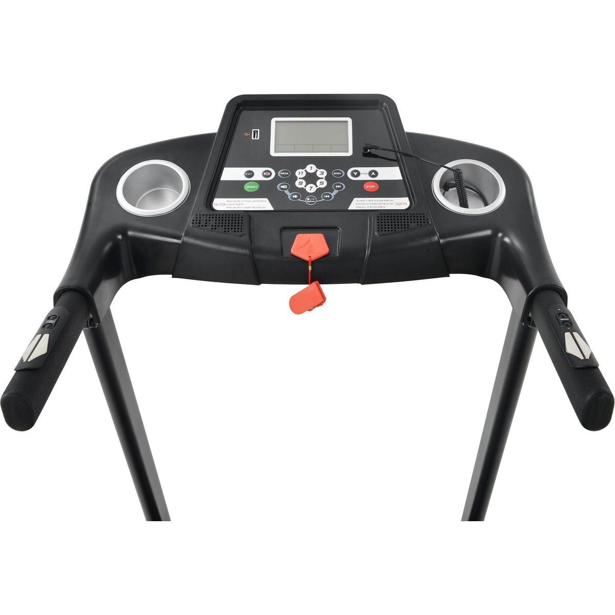 Folding Electric 3.5HP Treadmill With Incline Medium Running Machine Motorised LCD Gym 330lbs Folding Treadmill Electric Motorized Power 14.8KM/H Running Fitness Machine Gym