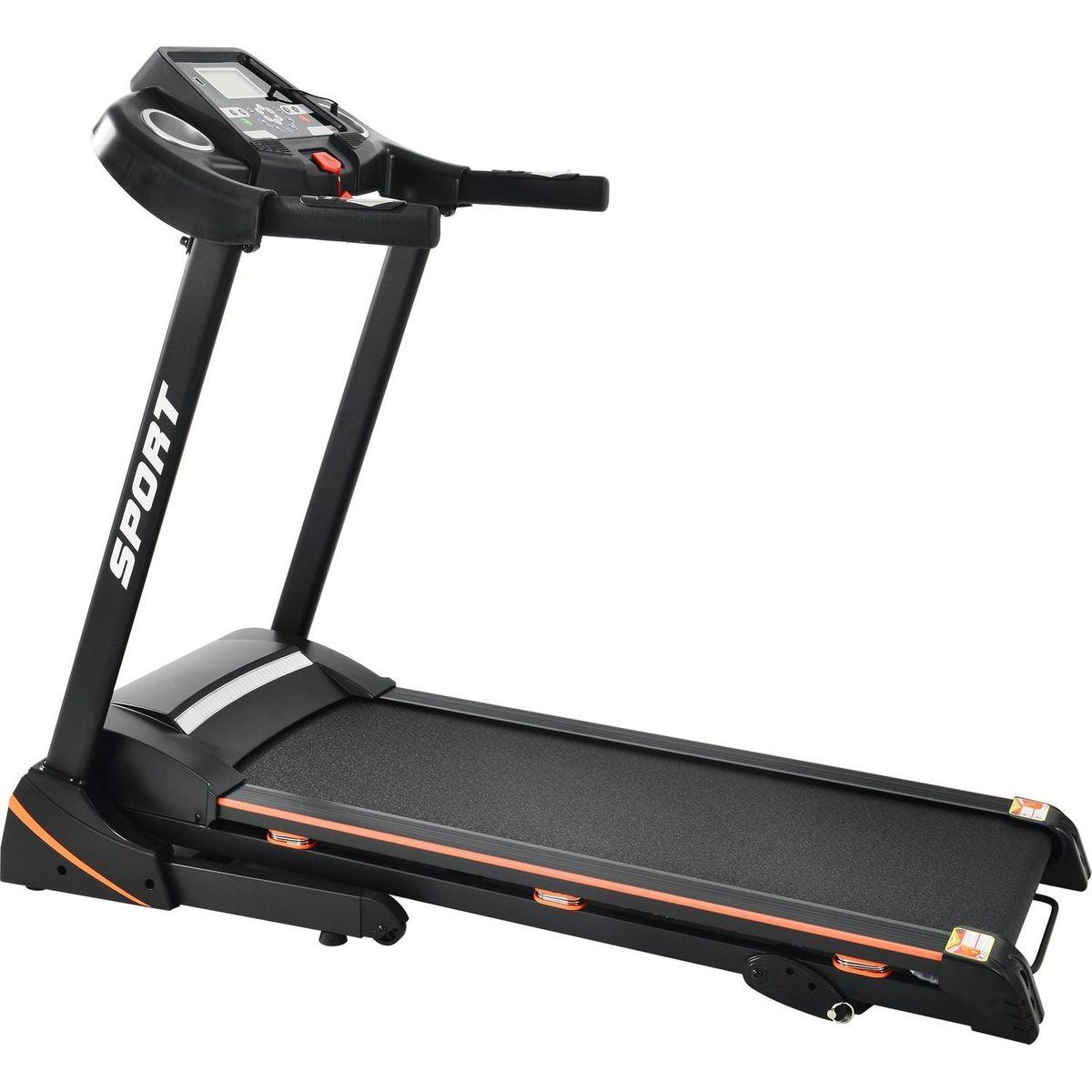 Folding Electric 3.5HP Treadmill With Incline Medium Running Machine Motorised LCD Gym 330lbs Folding Treadmill Electric Motorized Power 14.8KM/H Running Fitness Machine Gym