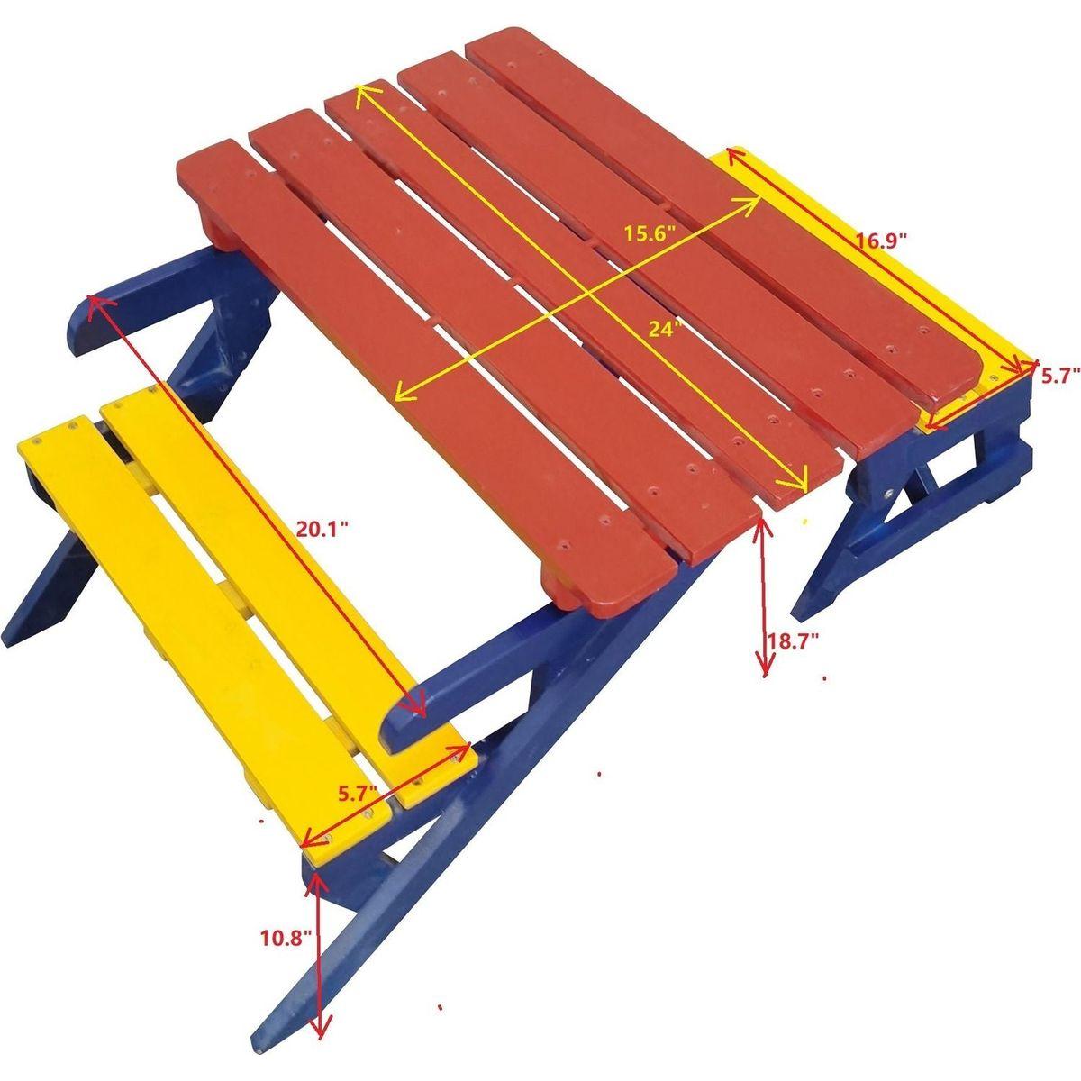 KID'S MULTI-FUNCTIONAL ARM CHAIR,TABLE+ 2 BENCHES (All-in-one)