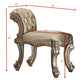 Vendome Vanity Stool in Fabric, Gold Patina & Bone