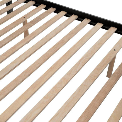 Twin-Over-Full Bunk Bed with Twin size Trundle, Storage and Guard Rail for Bedroom, Dorm, for Adults, Espresso