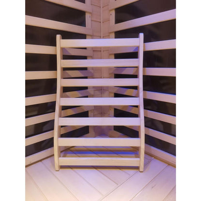 Hemlock round stick Sauna backrest